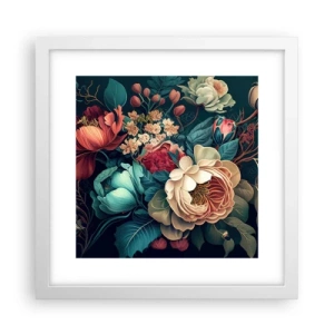 Poszter fekete keretben - 19. századi báj - 30x30 cm