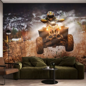 Fotótapéta Premium Sand - No risk no fun - Sport, Quad, Verseny - 100x70 cm