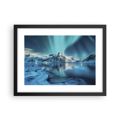 Poszter fehér keretben - Fénynek az éjszakában - 40x30 cm