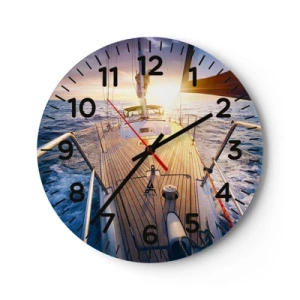 Falióra, Óra - Futás a hullámokon - 40x40 cm