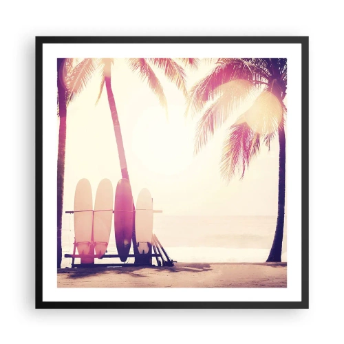 Poszter fehér keretben - Ez remek nap lesz - 60x60 cm