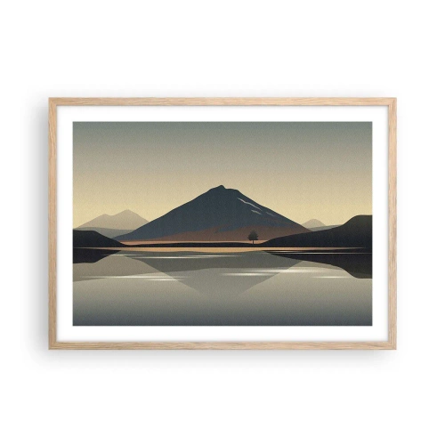 Poszter világos tölgy keretben - Tükörreflexió - 70x50 cm