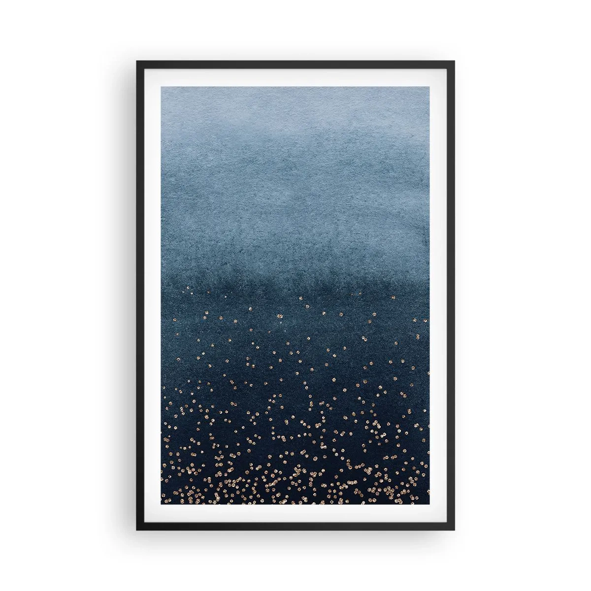 Poszter fehér keretben - Kompozíció - kék fázisok - 61x91 cm