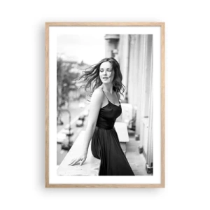 Poszter világos tölgy keretben - Biztosan párizsi - 50x70 cm