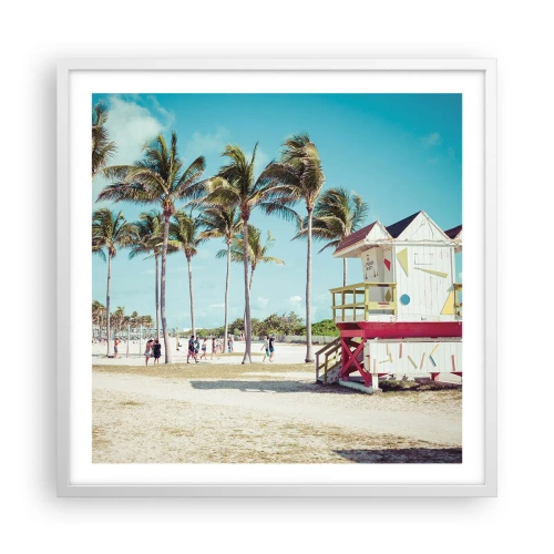 Poszter fekete keretben - Gyönyörű nap vár rád - 60x60 cm