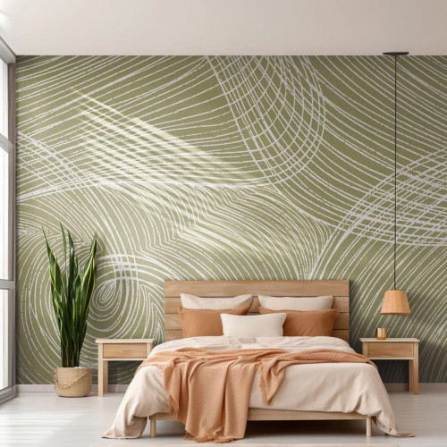Fotótapéta Standard Eco - Bonyolult absztrakció fehérben - Boho, Minimalizmus, Darab - 250x175 cm