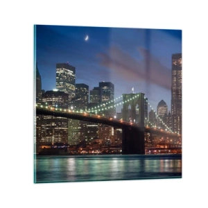 Üveg kép - Ragyogó éjszaka - 60x60 cm