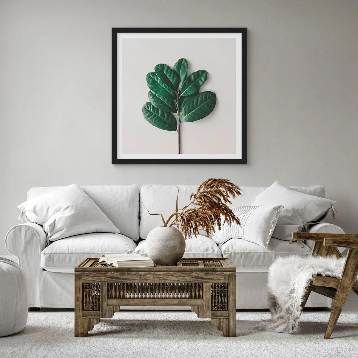 Poszter fehér keretben - Rajz csak a természetről - 50x50 cm