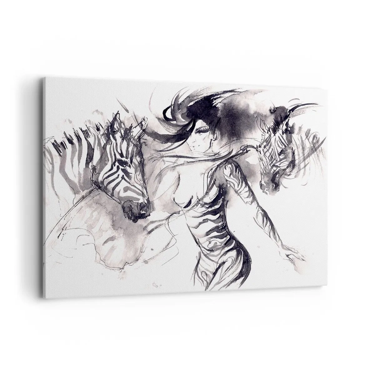 Vászonkép - Tánc a zebrákkal - 100x70 cm