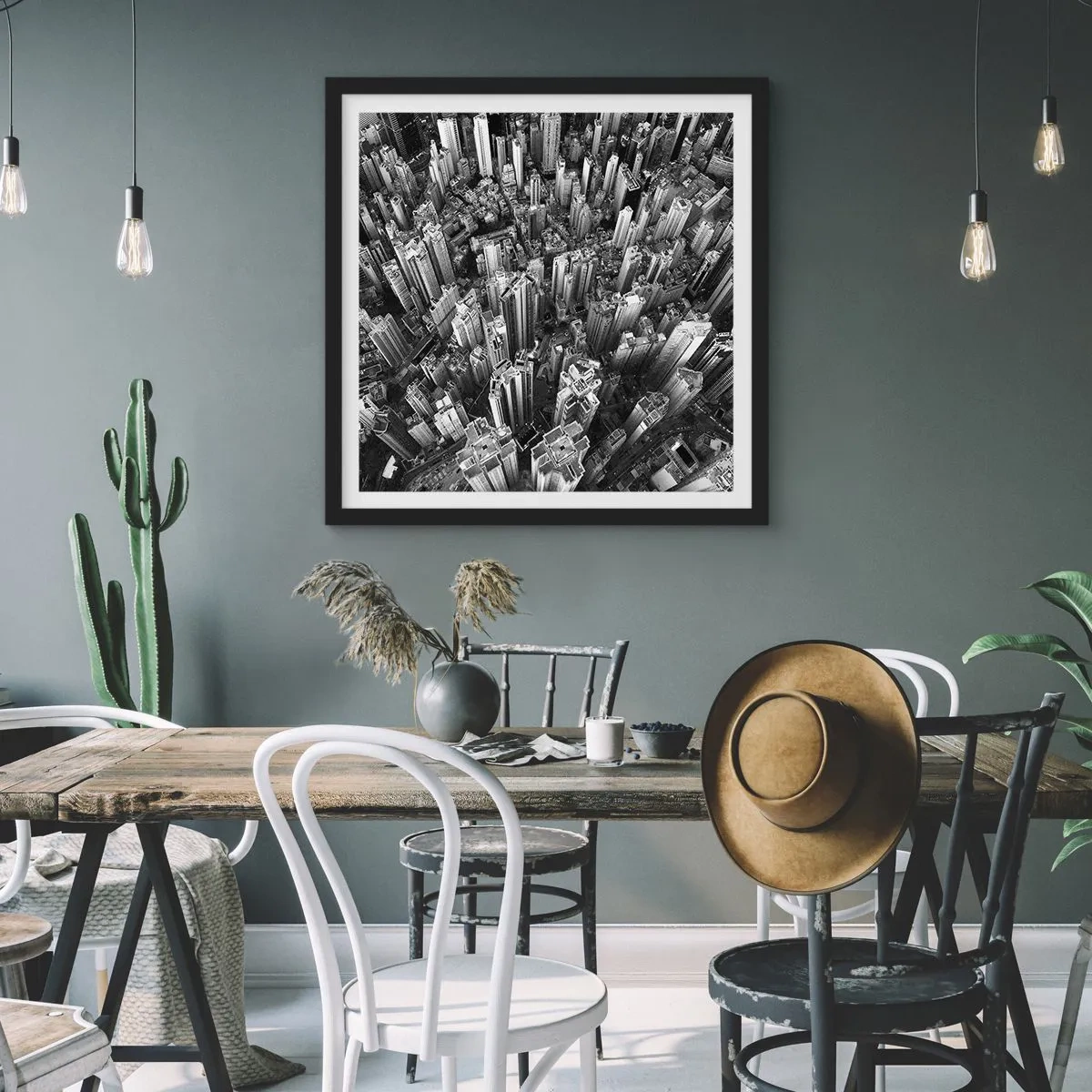 Poszter fehér keretben - Továbbra is feljebb és feljebb - 40x40 cm