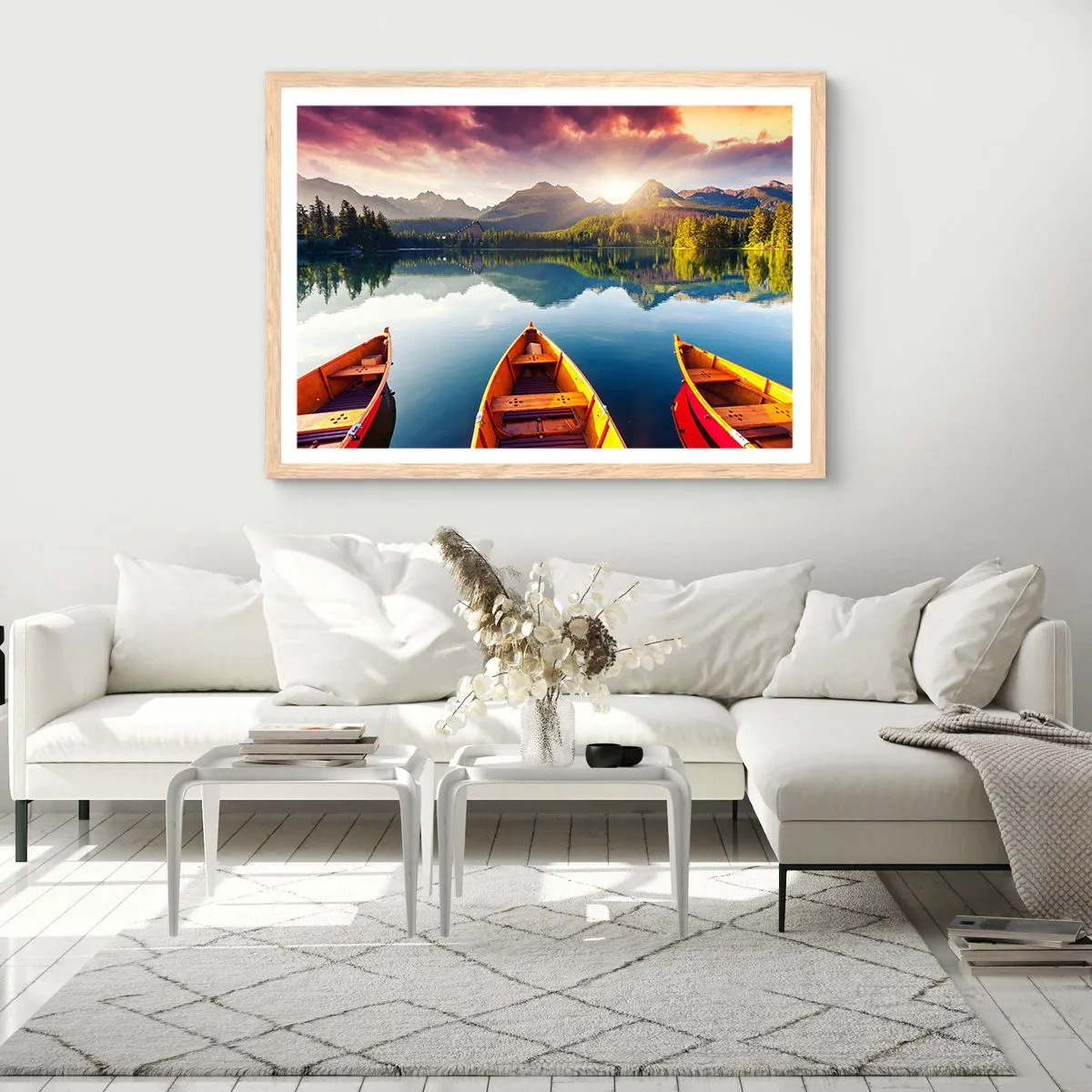 Poszter világos tölgy keretben - Semmi a természet ellen - 70x50 cm