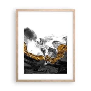 Poszter világos tölgy keretben - Szerves kompozíció - 40x50 cm