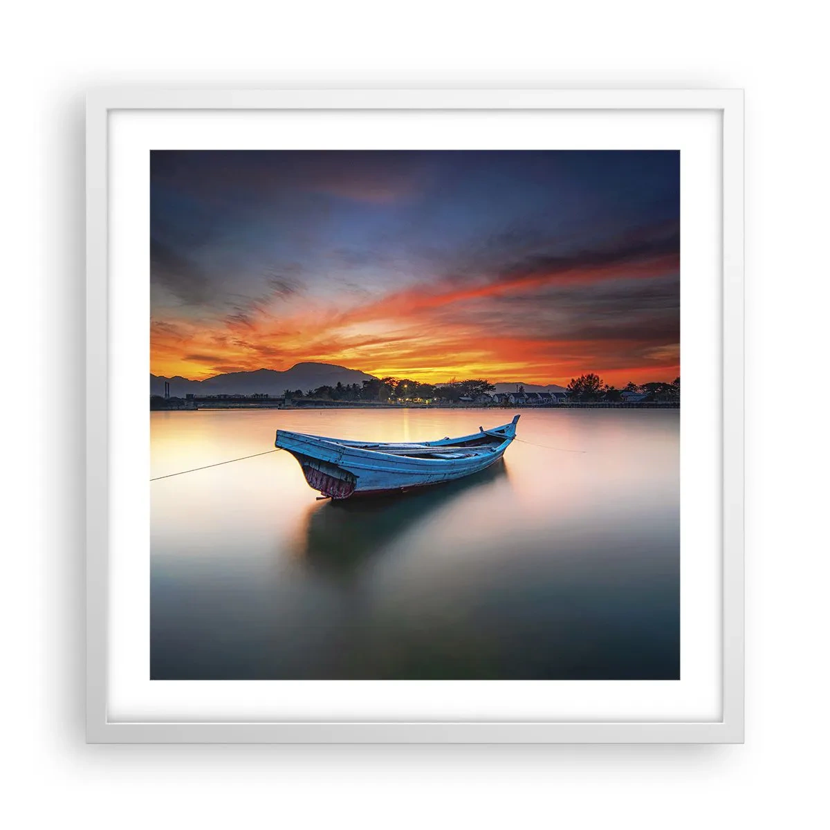 Poszter fekete keretben - Jó éjszaka jön - 50x50 cm