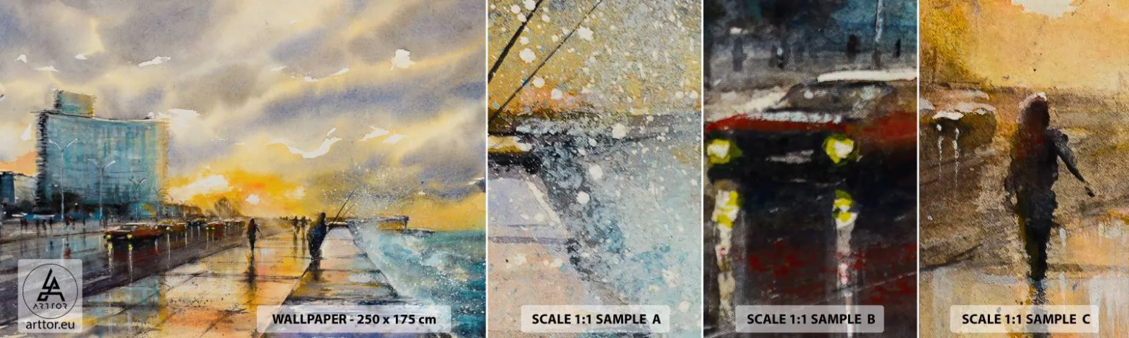 Fotótapéta Minta Standard Eco - Élet a parton - Tájkép, Darab, Napnyugta - 100x30 cm