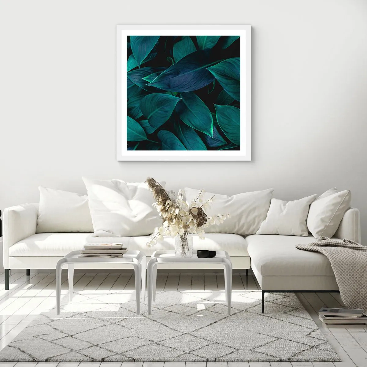 Poszter fekete keretben - Maga a zöldellő növényzet - 60x60 cm