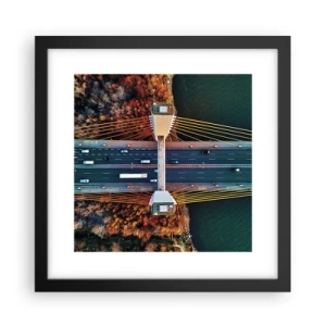 Poszter fehér keretben - TÚL a vizeken, túl az erdőkön - 30x30 cm