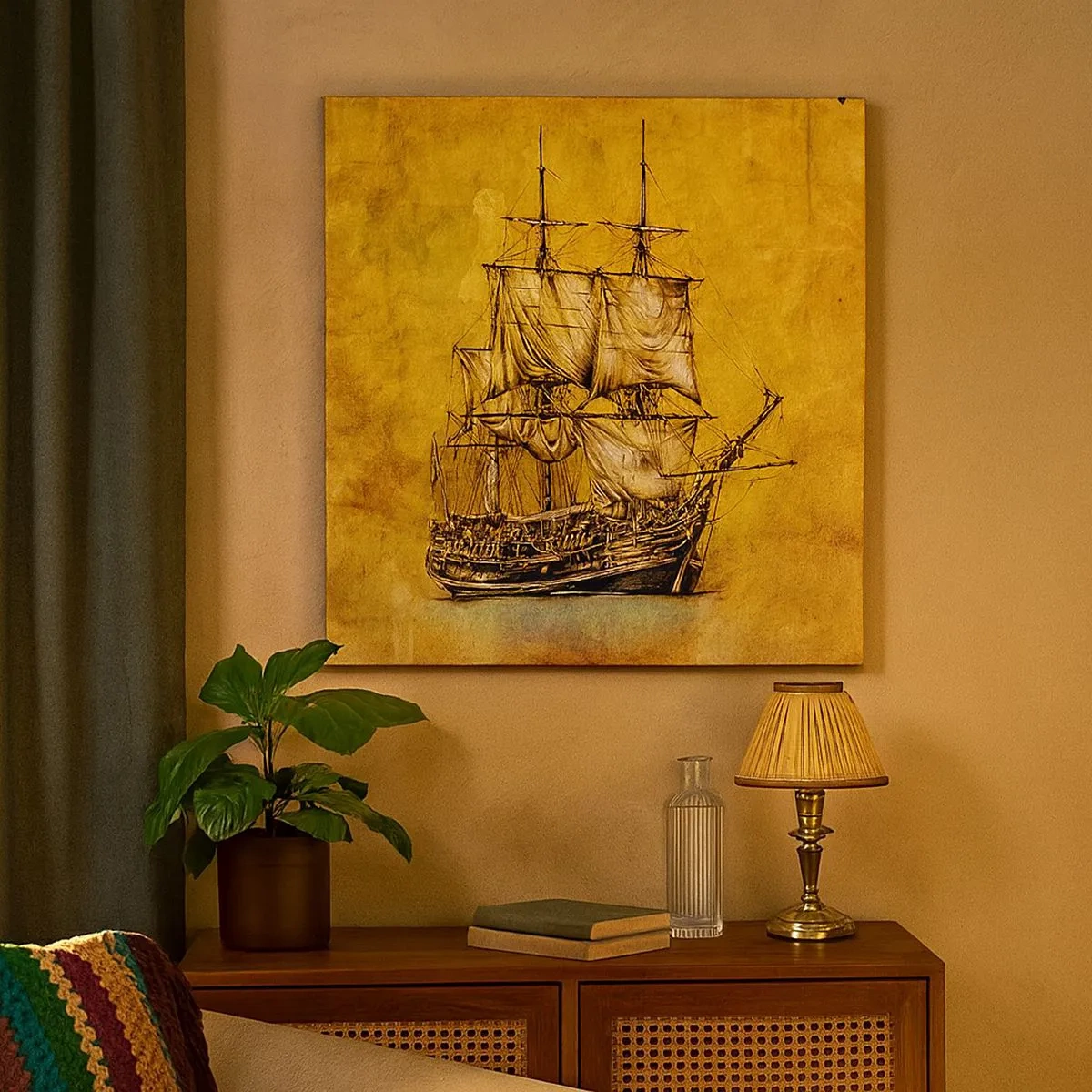 Vászonkép - Irány Tortuga! - 30x30 cm