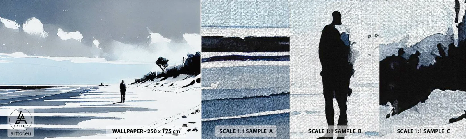 Fotótapéta Minta Premium Canvas - Egyedül - Tájkép, Strand, Darab - 100x30 cm