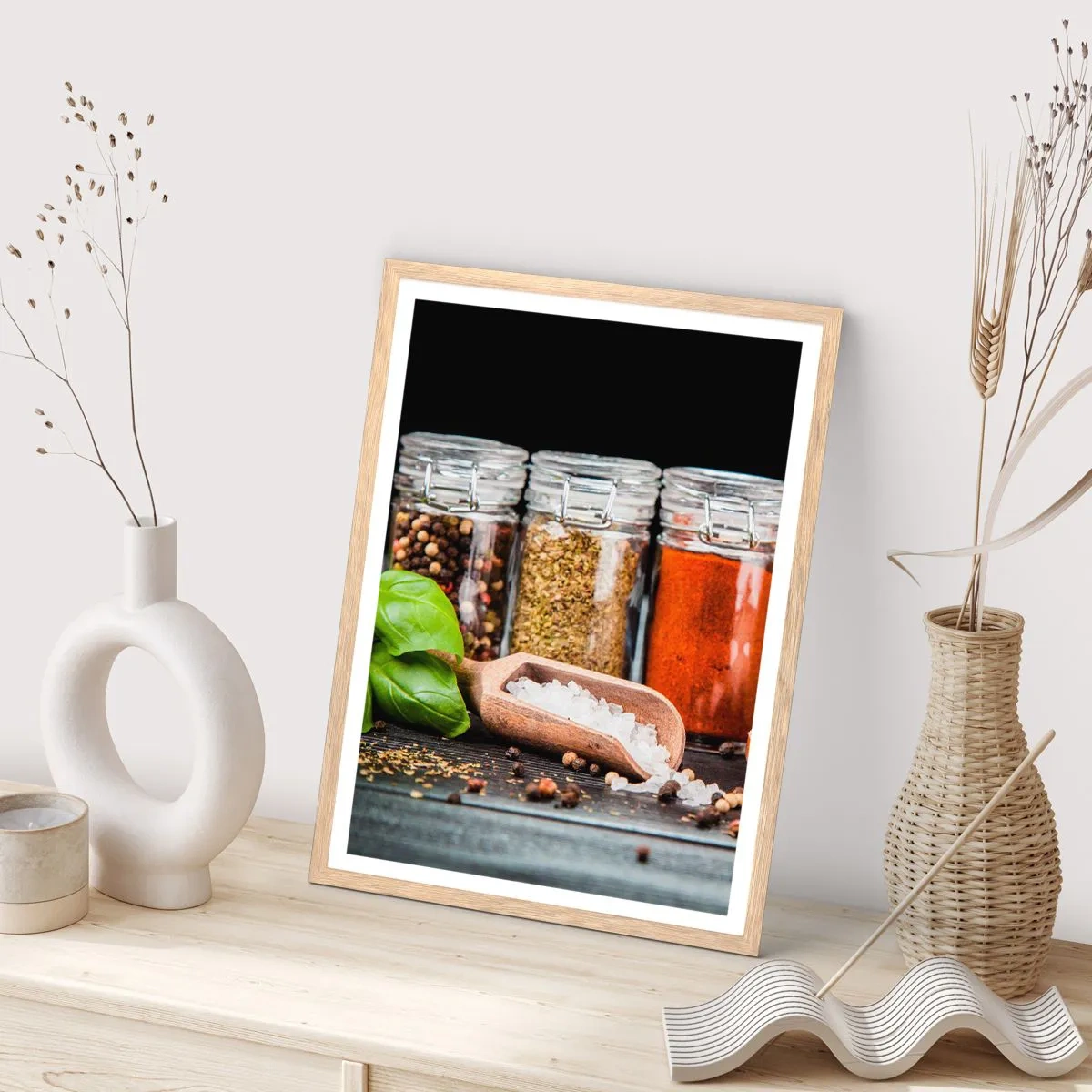 Poszter világos tölgy keretben - Hogy az életnek legyen íze - 61x91 cm