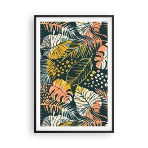 Poszter fehér keretben - Leveles fantázia - 61x91 cm