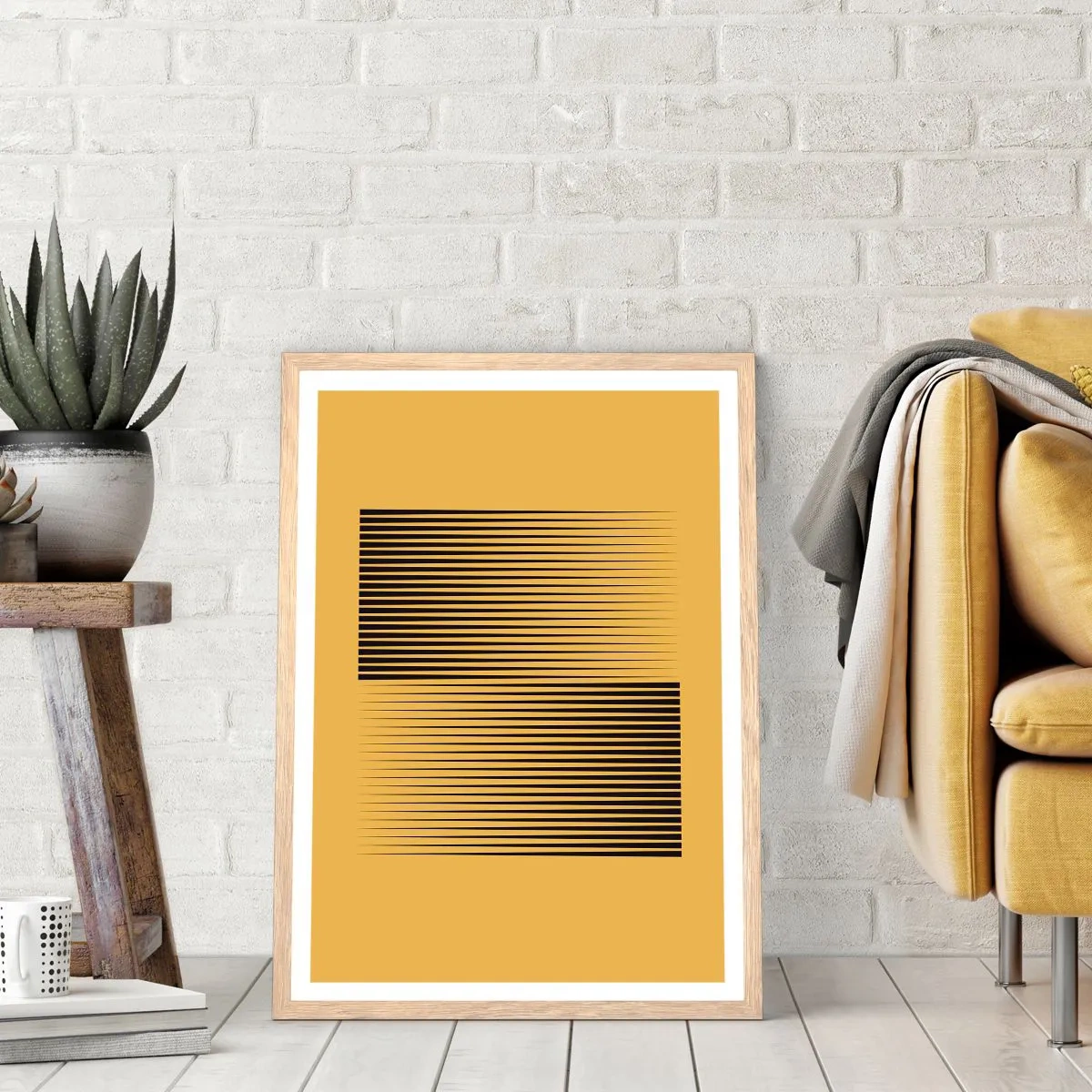 Poszter világos tölgy keretben - Az ellentétek négyzete - 70x100 cm