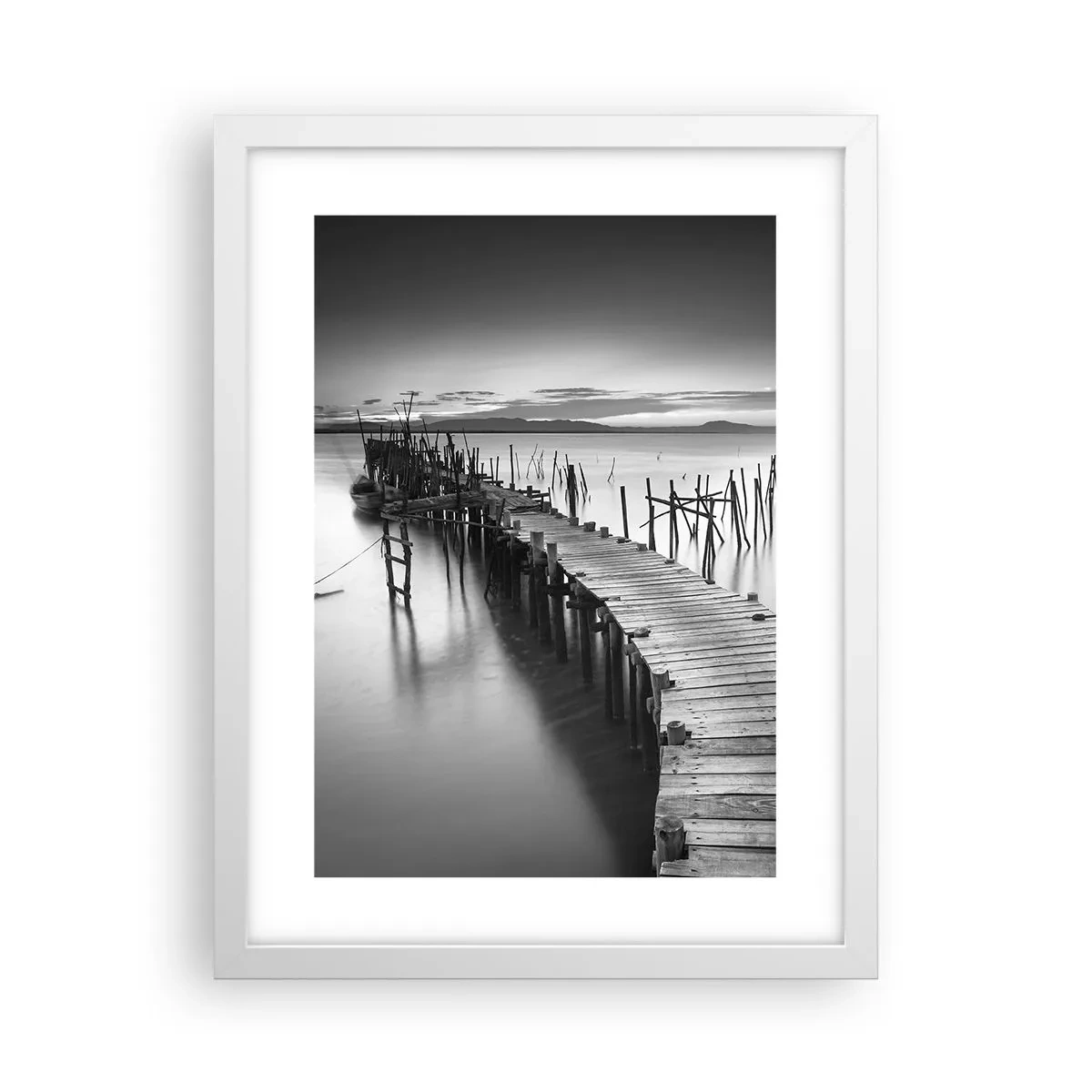 Poszter fekete keretben - Egy elfeledett part békéje - 30x40 cm