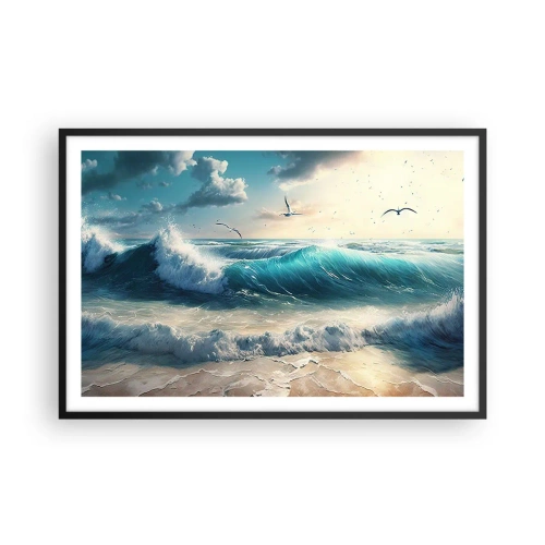 Poszter fehér keretben - Zaj csak neked - 91x61 cm