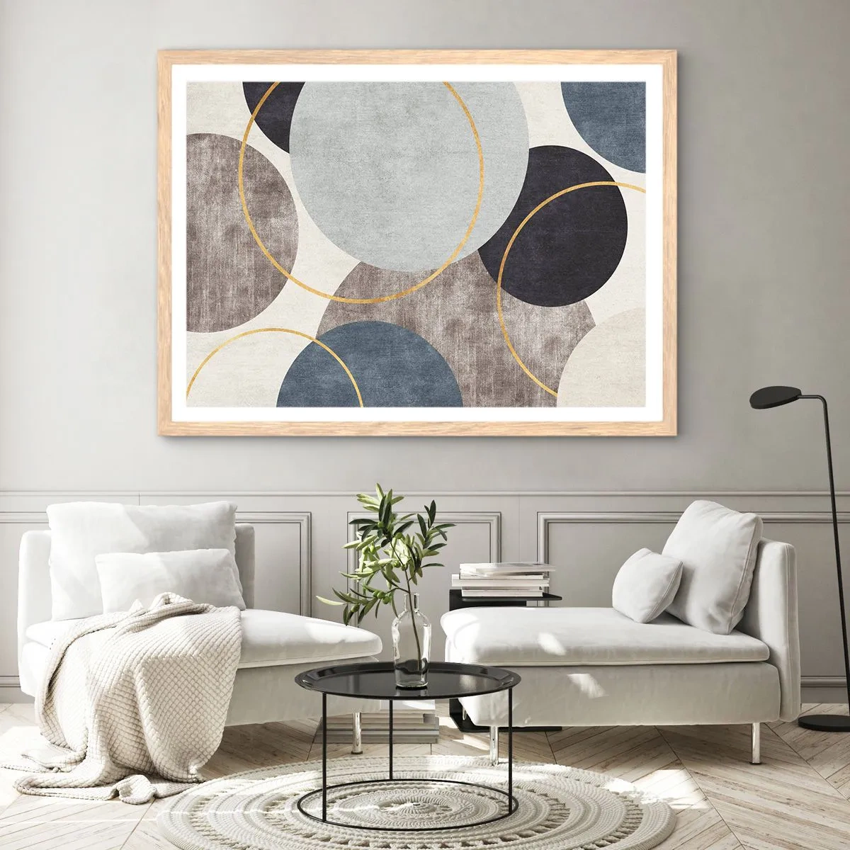 Poszter világos tölgy keretben - Kerékről kerékre - 100x70 cm