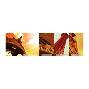 Fotótapéta Minta Premium Sand - Monumentális, mert nappal aranyozott - Város, Párizs, Eiffel-torony - 100x30 cm