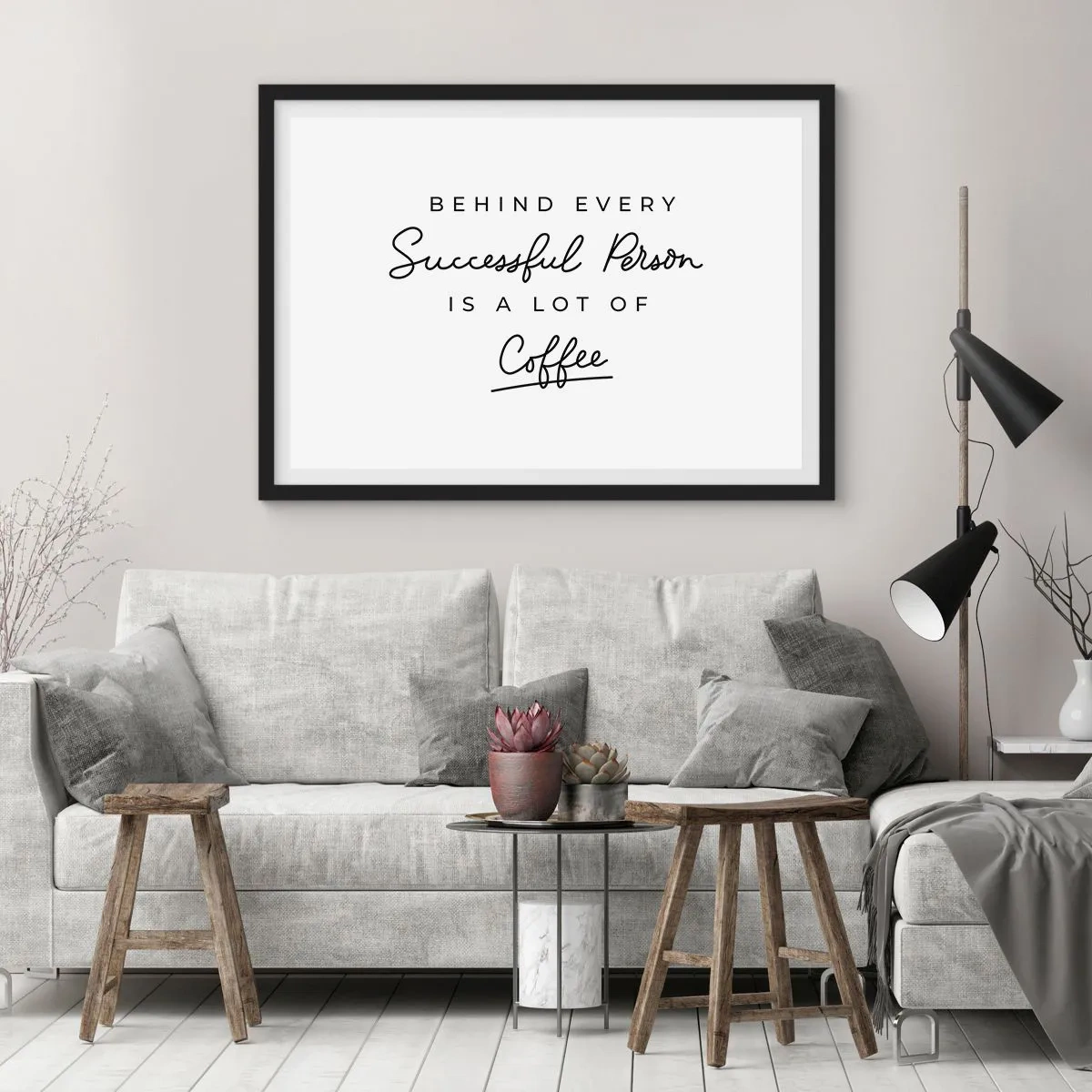 Poszter fehér keretben - A siker titka - 100x70 cm