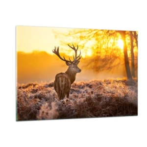 Üveg kép - Az őszi erdő királya - 120x80 cm