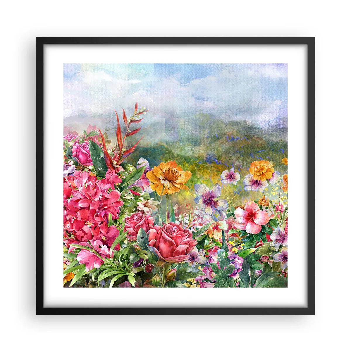 Poszter fehér keretben - A kert, amelyik megőrült - 50x50 cm