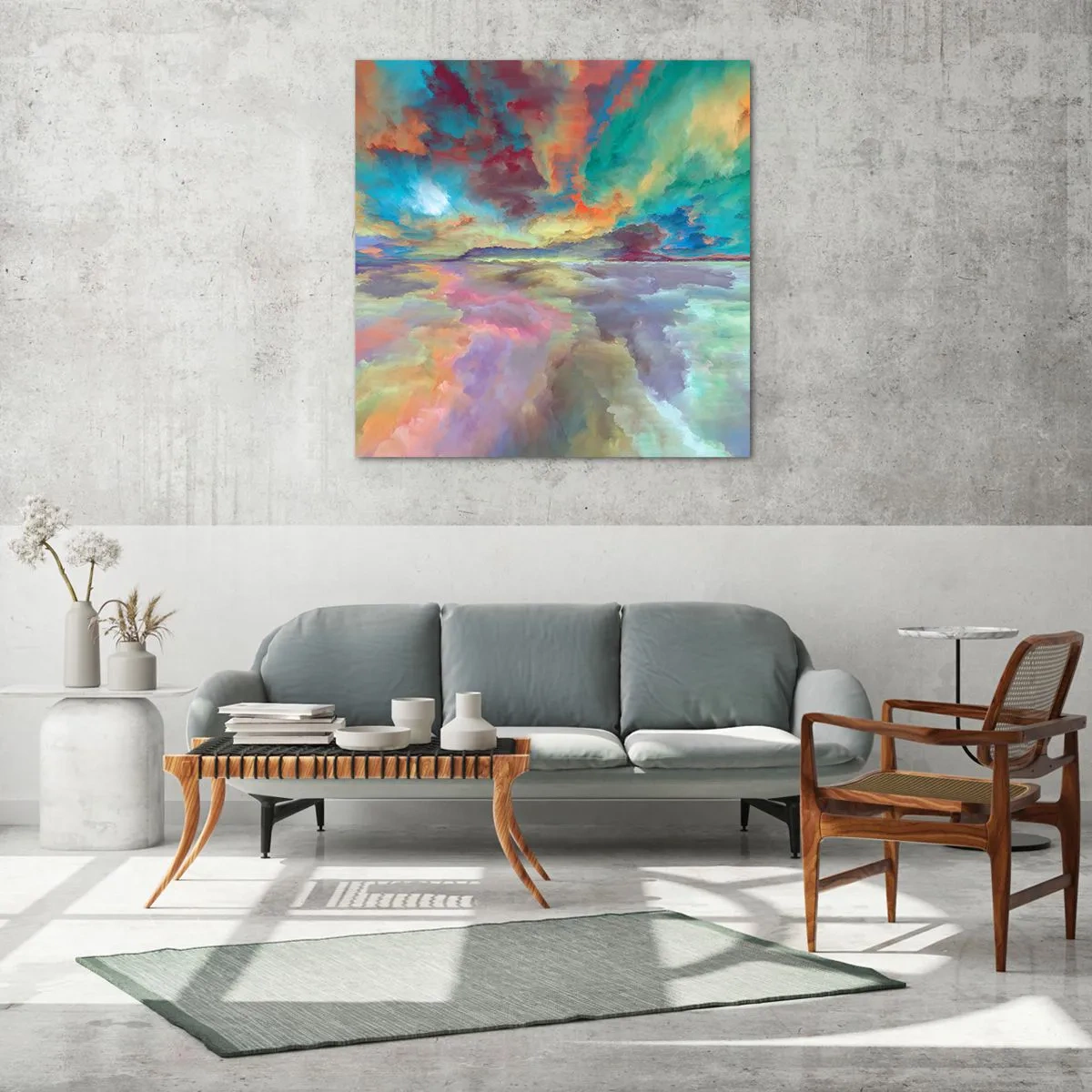 Üveg kép - Két mennyország - 50x50 cm