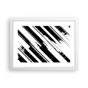 Poszter fekete keretben - Intenzív és dinamikus kompozíció - 40x30 cm