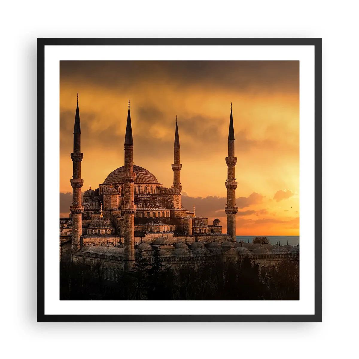 Poszter fehér keretben - Isten hatalmas - 60x60 cm