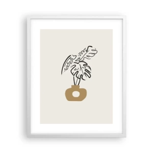 Poszter fekete keretben - Monstera - a ház díszítése - 40x50 cm