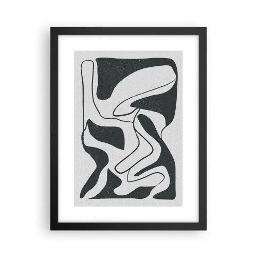 Poszter fehér keretben - Absztrakt játék egy labirintusban - 30x40 cm