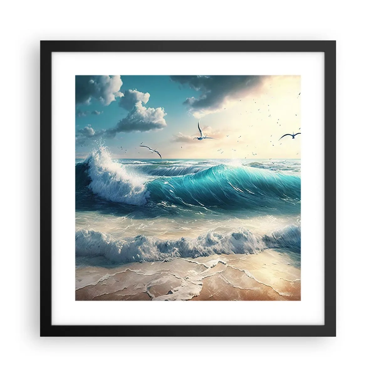 Poszter fehér keretben - Zaj csak neked - 40x40 cm