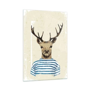 Üveg kép - Mert szeretem a csíkos pólókat! - 80x120 cm