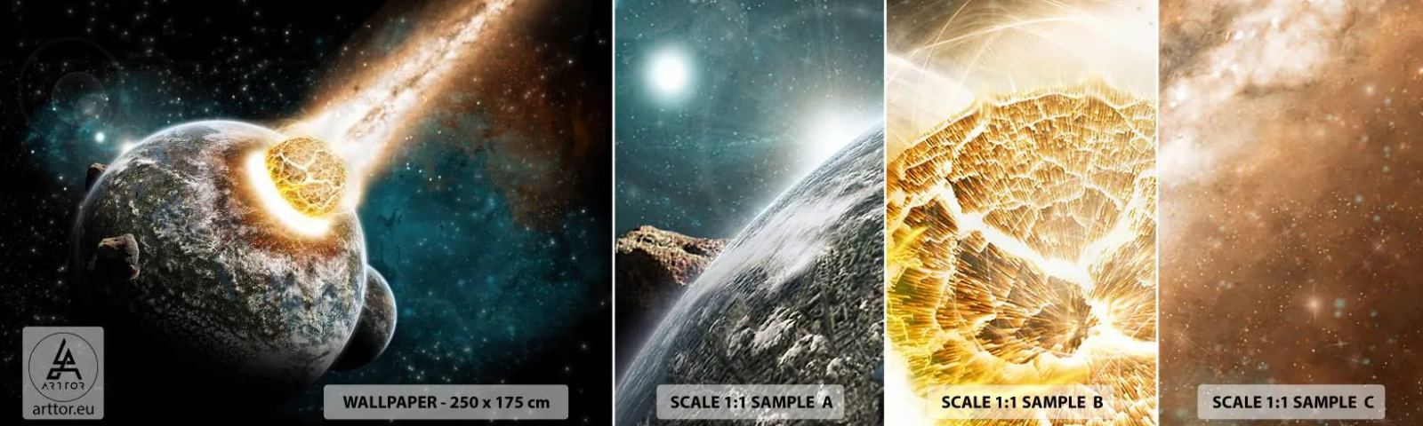 Fotótapéta Minta Standard Eco - Halál, vagy élet? - Absztrakció, Világegyetem, Üstökös - 100x30 cm