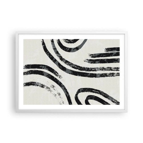Poszter fekete keretben - Félig megállt - 70x50 cm