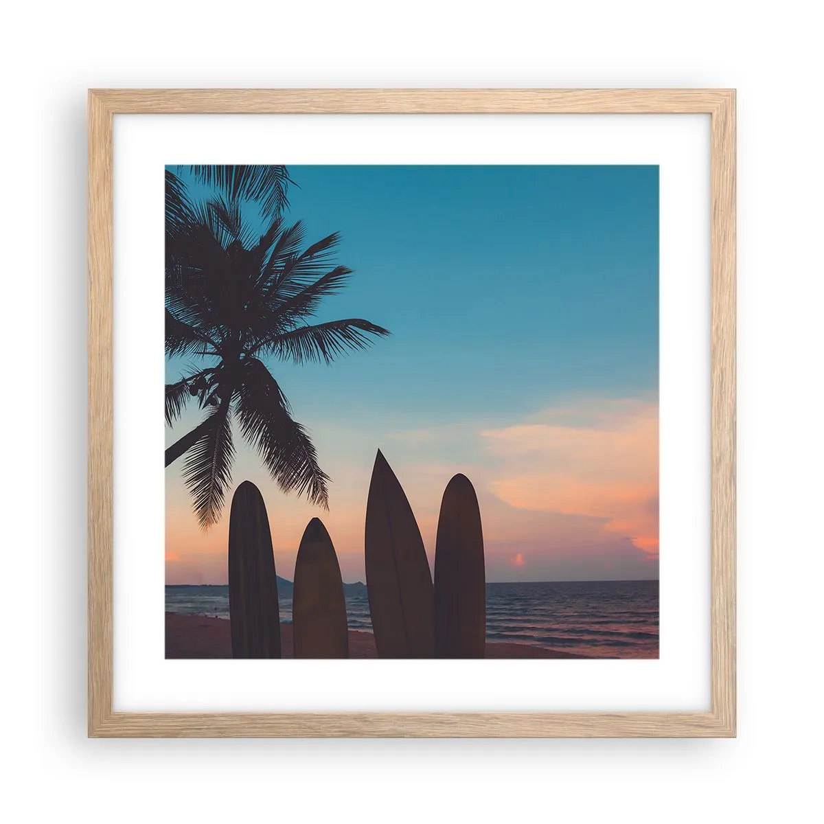 Poszter világos tölgy keretben - Holnap is móká lesz - 40x40 cm