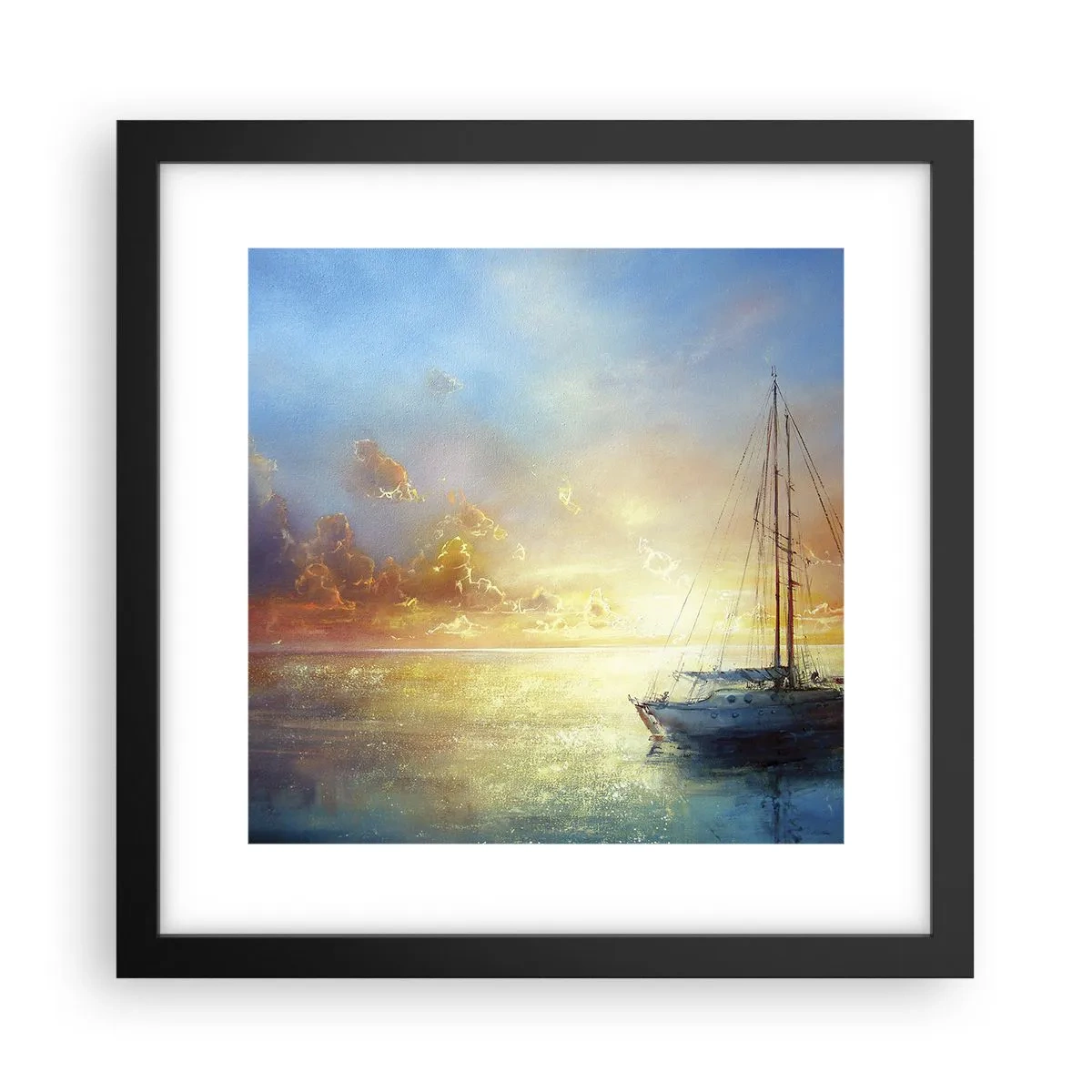 Poszter fehér keretben - Egy arany öbölben - 30x30 cm