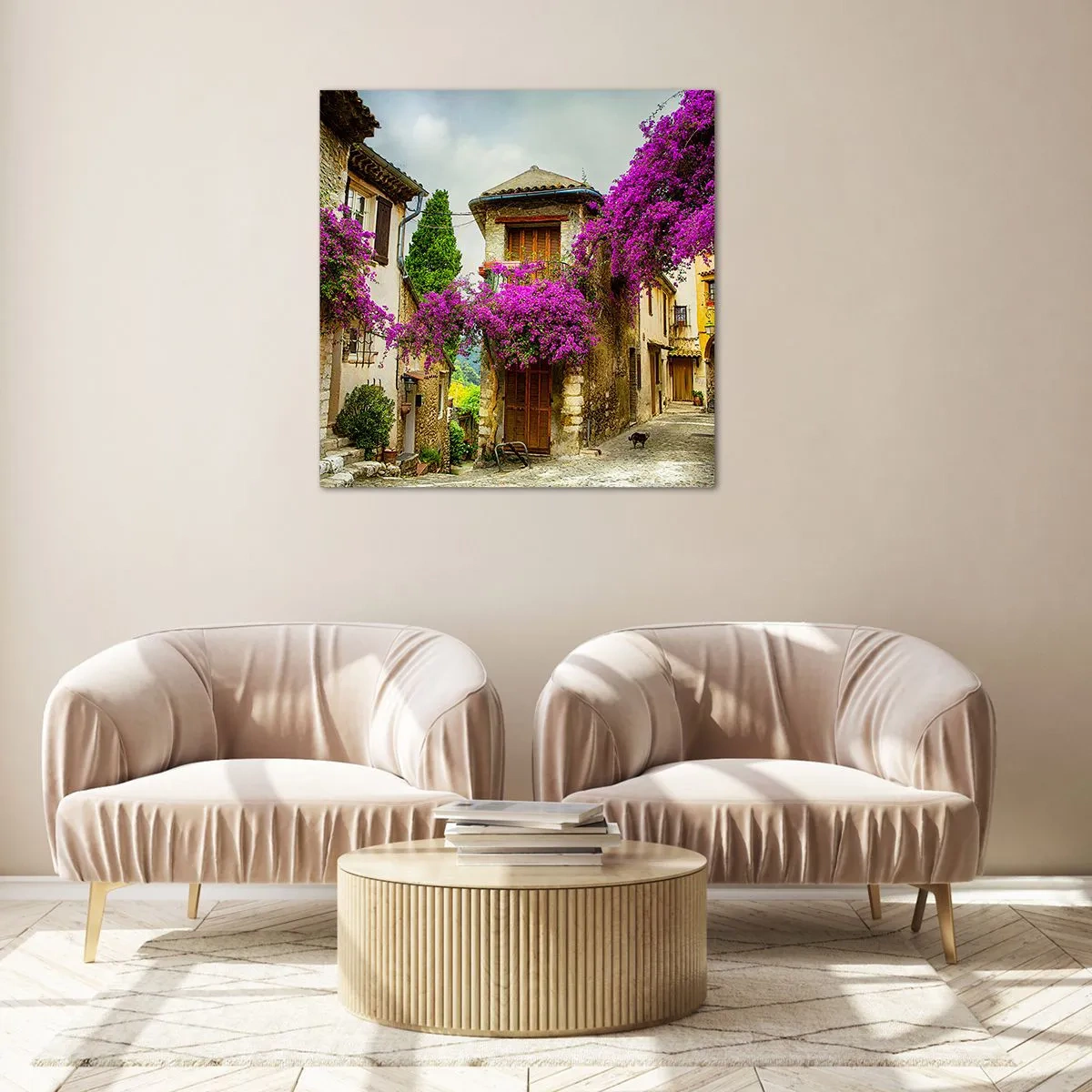 Üveg kép - Virágtető alatt - 30x30 cm