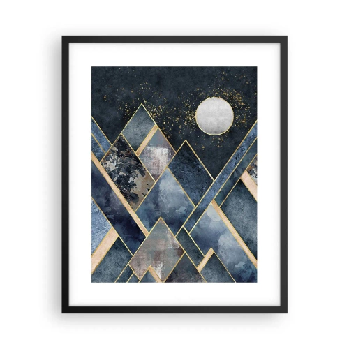 Poszter fehér keretben - Geometriai táj - 40x50 cm