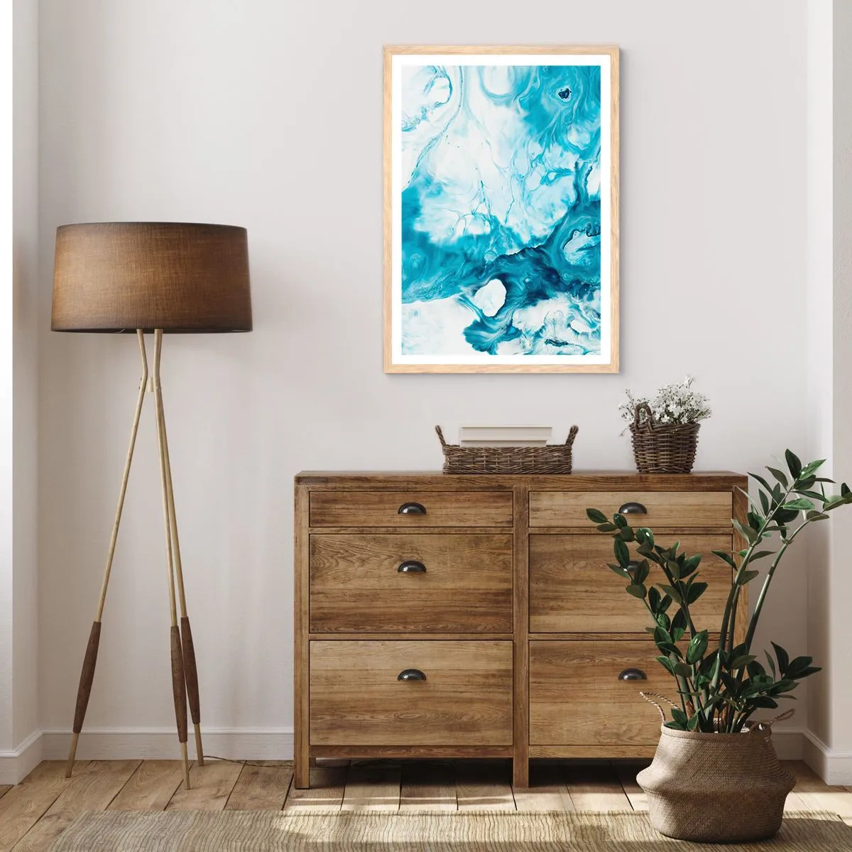 Poszter világos tölgy keretben - Kékség koncertje - 40x50 cm