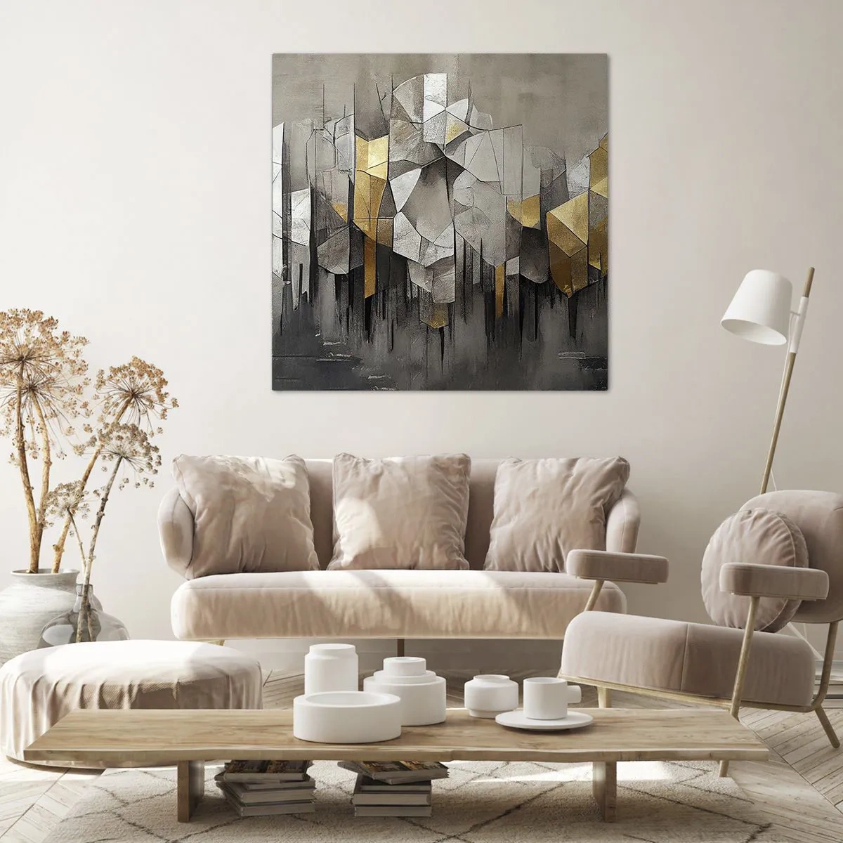 Vászonkép - Kompozíció jégből és fényből - 70x70 cm