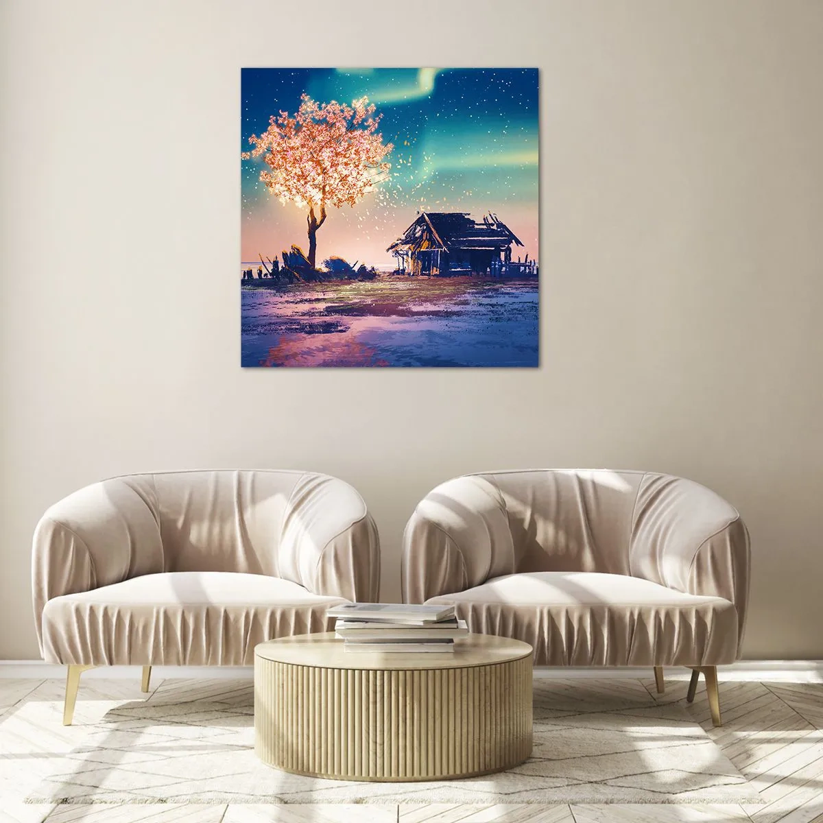 Üveg kép - A természet nem múlik el - 50x50 cm