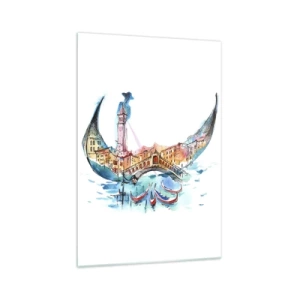 Üveg kép - A városon keresztül hajózunk - 70x100 cm