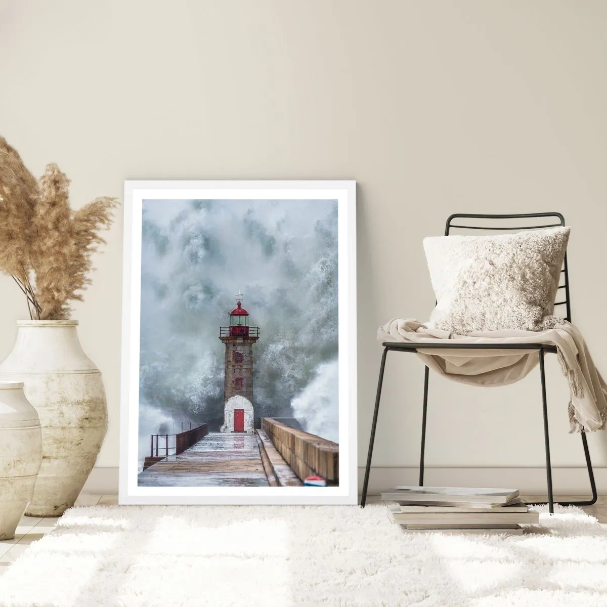 Poszter fekete keretben - A vizek ordítása, a vihar zaja - 40x50 cm